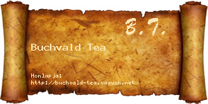 Buchvald Tea névjegykártya
